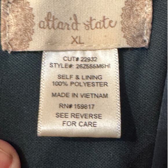 Alter'd State XL Mini satin dress ruffle skirt cross bodice strappy prom formal - Picture 5 of 8